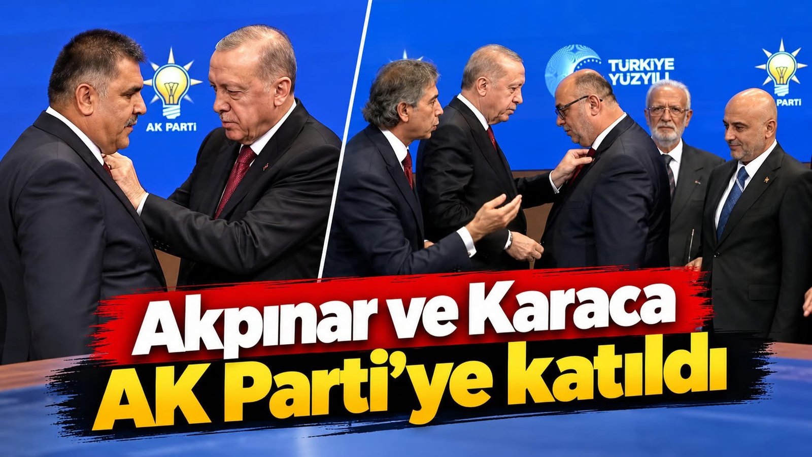 YREFAH PARTİSİ'NDEN SEÇİLEN DULKADİROĞLU VE TÜRKOĞLU BELEDİYE BAŞKANLARI AK PARTİ'YE KATILDI