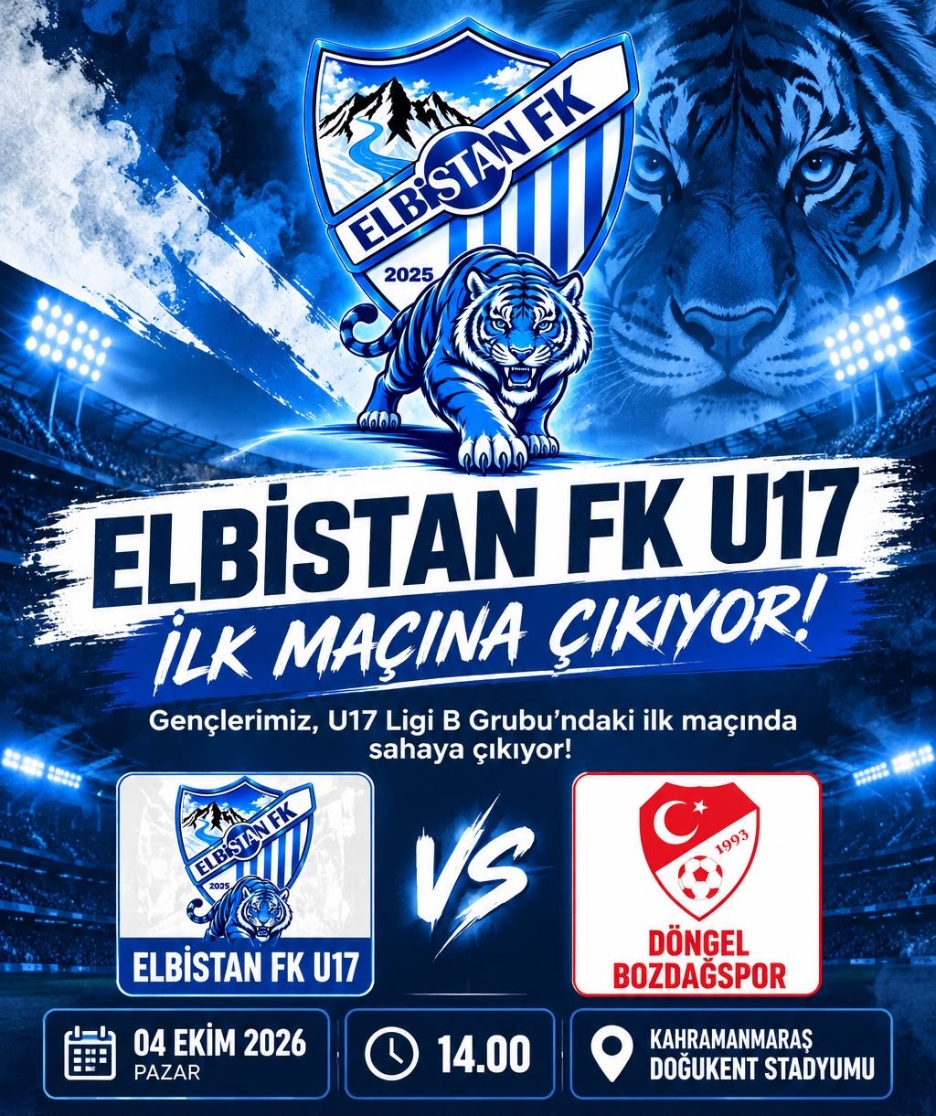 🔵⚪ ELBİSTAN FK U17 İLK MAÇINA ÇIKIYOR! ⚽